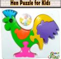 Fish,Hen,Rabbit,Elephant Puzzle for kids (Plastic material). 