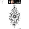1PCS Sketch Flower Tattoo Sticker Black Datura Arm Legs Tattoo Temporary Waterproof Lasting Tattoo Sticker For Women Body. 