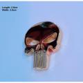 Skull Simple 1 piece Logo Metal Emblem Metal Body Monogram For Car Motorcycle Decorative Metal Marka Self Adhesive Metal Logo. 