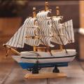 Popular Wooden Sailing Boat Mediterranean Sailing Ship Furnishing Art Home Decor. 