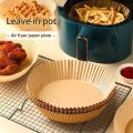 50pcs Air Fryer Disposable Paper Liner 16cm Non-Stick Mat Round Paper Baking Mats Kitchen AirFryer Baking Accessories. 