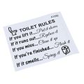SmileArt Toilet Rules Wall Quotes Design Bathroom Rules Wall Decals Sayings TOILET RULES Removable Stickers Toilet Art Quote Sticker for Bathroom Hotel Bar Restroom Home Decor. 