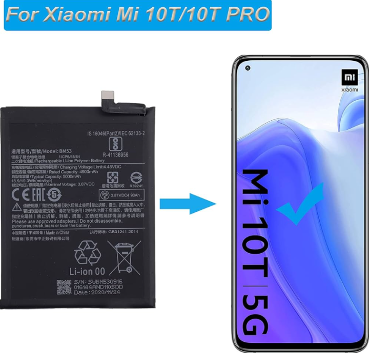 Xiaomi%20MI%2010T%20/%2010T%20Pro%20Battery%20Replacement%20BM53%20Battery%20with%205000mAh%20Capacity_%20Black%20-%20Image%204