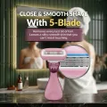 WBM Portable Women Body Razor | 5 Blades Razor for Women (Any Random Color) | Flexible Upto 45 Degree. 