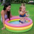 INTEX Sunset Glow Baby Pool (2ft ,3ft, 4ft, 5ft, 5.5ft, 6ft) | With Air Pump, 10pcs Balls & 2 Repair Patch | Bath Tub For Kids - Swimming Pool For Kids - Inflatable Kids Bath Tub For Children  -  Swimming Pool for Family - Baby Tub - Kids Bath - ToyzRusPk. 