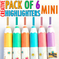 Mini Cute Pencil Shape Colourful Highlighter Markers, 6pcs/set Highlighter Pens| Cute stationary items for girls. 