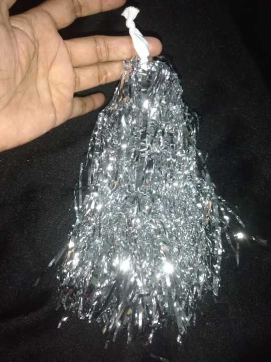 11%20Pair%20approx%2013%20inch%20Long%20Silver%20Foil%20Cheerleader%20Pom%20Pom%20for%20kids%20elder%20women%20men%20use%20birthday%20party%20%20backdrop%20sports%20matches%20school%20college%20game%20party%20Cheer%20Dance%20Party%20Dress%20Sport%20Poms%20cheerleading%20silver%20pom%20pom%20-%20Image%202