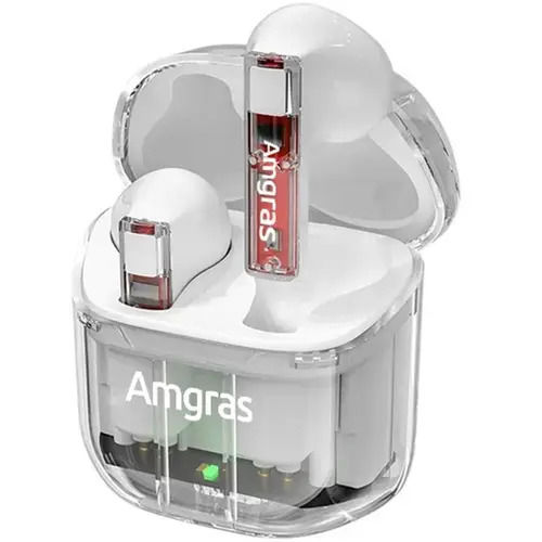 Amgras Future Ⅱ Pro ENC Bluetooth Earphones Transparent TWS 5.3 Wireless Earbuds Touch Control Noise Cancelling Stereo