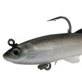 Yfashion 14g/8cm -ail  Soft  Bait Black White  Fish Lure Artificial Fish Wobblers Fishing ackle. 