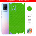 Vivo V21 Skin / Wrap 360 Protection Carbon fiber/ Matte/ Transparent/ Leather Back And Sides Included Camera Skin. 