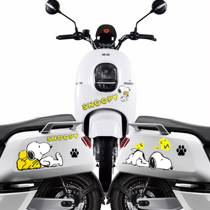 Battery car Snoopy set stickers Maverick electric motorcycle stickers Turtle King Yadi cartoon reflective car stickers