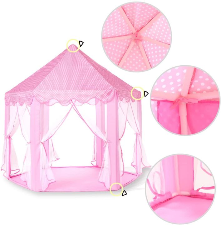 Children%E2%80%99s%20Indoor%20And%20Outdoor%20Hexagon%20Fairy%20Princess%20Castle%20Play%20Tent%20House%20-%20Image%205