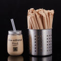 One-time bold kraft paper bag milk tea shop special large transparent dragon ball straw Boba pearl 13 caliber long 23. 