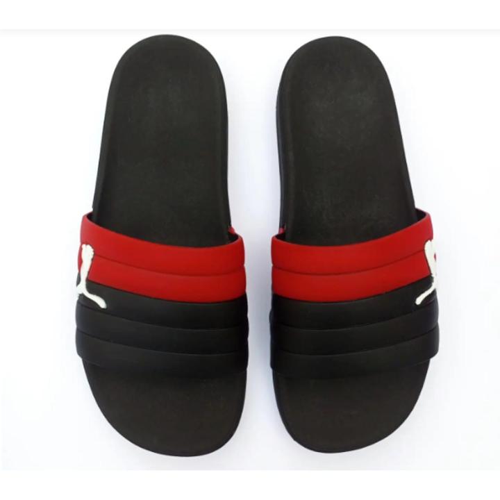 NVOGUE Black and Red Summer Flipflops/Slippers Casual House Slippers Flip Flop Slides Bathroom Chappal