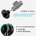 1Inch Ball Mount Base with Aluminum Alloy AMPS Hole Round Plate & 1Inch TPU Ball Adapter for RAM Replacement. 