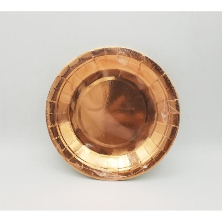 ROSE GOLD THEME PLATES PACK OF 10 PAPER PLATES