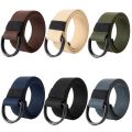120CM Men Belts Double Loop Buckle Canvas Nylon High Quality Expandable Strap for Outdoor Hunting Military Tactical Waistband. 