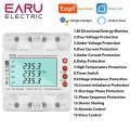 3 Phase 380V 100A Tuya WiFi Smart Bi-Directional Energy Power kWh Meter Over Under Voltage Protector Relay Switch Current Limit. 