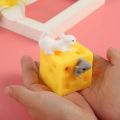 New Mouse Steal Cheese Toy Vent Sloth Hide Seek Stress Relief 2 Squishable Doll Cheese Block Stress Busting Child Adult Gift. 
