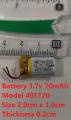 Lithium Battery 3.7v 80mah and 70mah , 120mah for mulit purposes. 