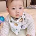 High Quality Cute Baby Triangle Bib with Button Tikon Bib Kids Cotton Bandana Bibs Feeding Saliva Towel Dribble Triangle Toddler 2020 New Babies Baby Boy Girls Burp Clothes Napkin Towel Baby Headband Scarf Headcover Washable 100% Cotton. 