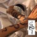 【Good-Love Store】y lady arm temporary tattoo snake ankle instep instep hand back snake lasting waterproof tattoo. 