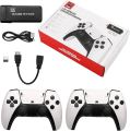 (M8 PRO)Game Stick 4K Video Game Console Retro Classic Games 2.4G Double Wireless Controller for PS1/GBA/SNES. 