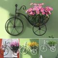 Bicycle Design Wall Mounted Basket Indoor and Outdoor Unique Home Decor Decoration Wall Hanging Flower Rack. 