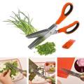 5 Blade Security Shredding Scissors Stainless Steel Blades-Random colour. 