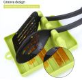Kitchen Spoon Holders Fork Spatula Rack Shelf Tong Hooks Organizer Plastic Spoon Rest Mat With Drip Pad Chopsticks Holder Non Slip Spoons Pad Kitchen Utensil Silicone Utensil Heat Resistant Kitchen Gadgets And Cooking Tools. 