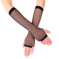 Women Hollow Fingerless Gloves / Coloful Mesh Fishnet Glove / Goth Style Long Arm Sleeves. 