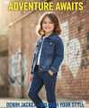Adorable and Cozy Kids' Denim Jacket with Unique Detailing, Soft Fabric, and Easy-to-Wear Design for Young Fashion Lovers. 