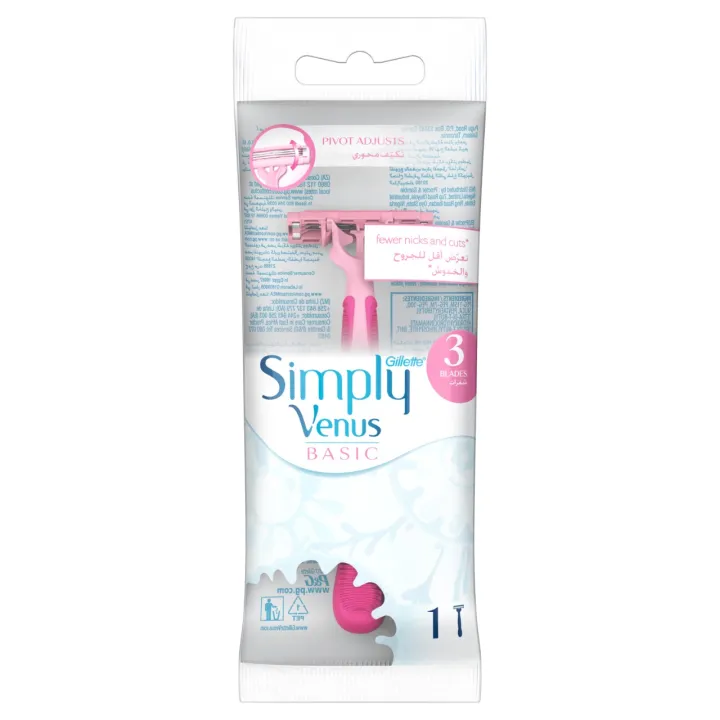 Gillette%20Simply%20Venus%20Disposable%20Female%20Shaving%20Razor%20-%20Single%20-%20Image%202