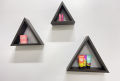 Wall Mount Triangle Wooden Box Geometric Floating Shelf Display your Photos, Cosmetics wood Wall Mounted shelves | Storage Racks | wooden shelf for wall | wooden shelves for wall |. 