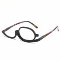 Rotating Makeup Reading Glasses Magnifying Makeup Eyewear Flip Down Lenses Fashion Colourful Frame Folding Eyeglasses for Women. 