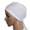 plain white hijab cap cotton non slippery comfortable. 
