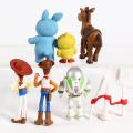 Toy Story 4 Woody Jessie Buzz Lightyear Bullseye Forky Ducky Bunny PVC Figures Toys 7Pcs/Set. 