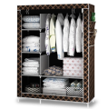 NT-105 Storage Wardrobe Foldable and Movable Cloth/Fabric Wardrobe Collapsible Cupboard. 