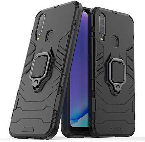 Vivo Y15 Case Armor Bumper with Ring Stand Shockproof Back Case (Random colors)