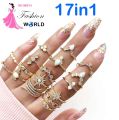Golden finger ring set 17 in one FUL Set. 
