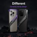 HOCE Luxury S Shape Aluminum Alloy Phone Cases For iPhone 14 15 16 Pro Max Case Metal Invisible Bracket Cooling Shockproof Frameless Hollow Back Cover. 