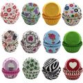 Kitchen Baking 100 Pcs Rainbow Paper Cake Cup Muffin Party Tray Bakeware Stands Cupcake Cases Liners Wedding Party 12CM. 