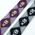 Japanese version of JOJO Wonderful Adventure COS Yoshinaga Shadow Skull Black Grey Purple Anime Tie Surrounding. 