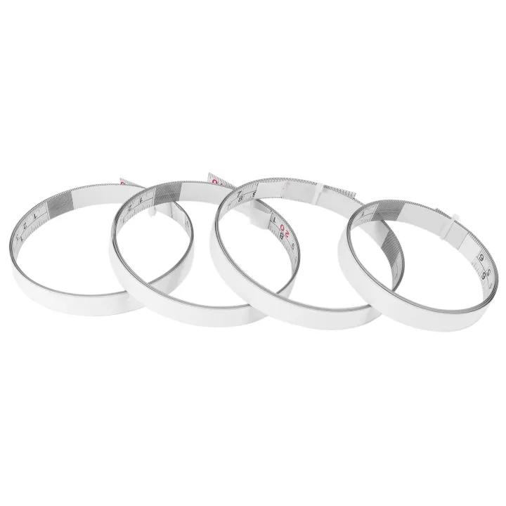 4 Pieces Self-Adhesive Measuring Tape,Steel Ruler for Measuring