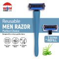 𝐖𝐁𝐌 Ultra Shaving Razor For Men with 5 Super Blades | Replaceable & Flexible Upto 45 Degree with Extra Refill Blade (Any Random Color). 