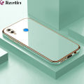 Jizetin (Free Lanyard) for Huawei Nova 3i Back Cover Pure Color Luxury 6D Plating Case Side Pattern Soft Silicone Square Mobile Phone Cases. 