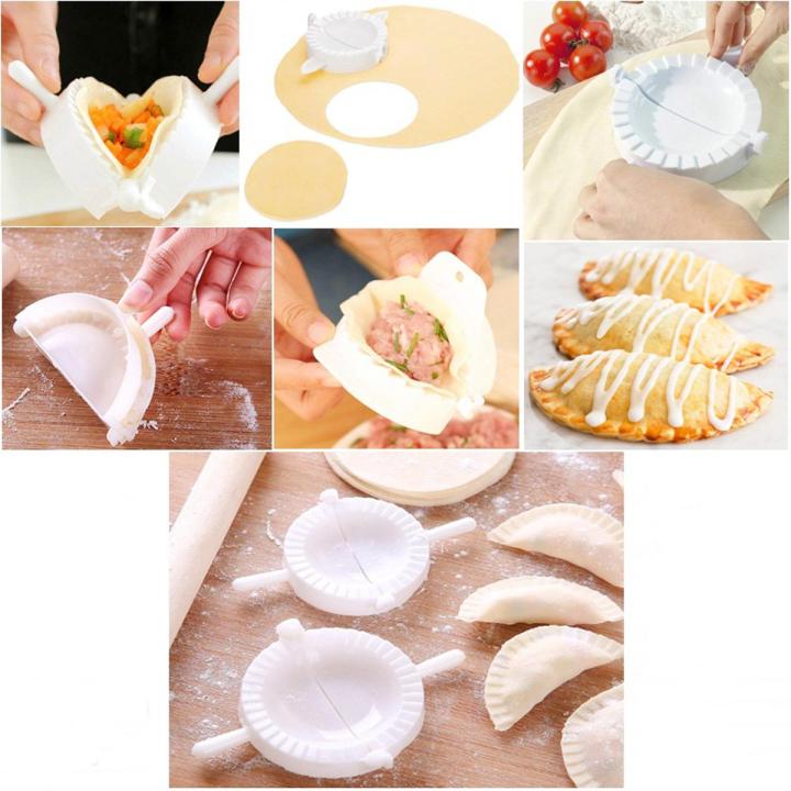 Pack of 2 Dumpling Set & Dough Cutter Samosa Maker Small Sandwich Shape Maker