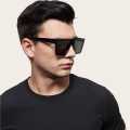 New Arrival Guru Square Fashion Sunglasses For Men Full Black and Brown / Glasses for Mens. 