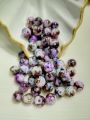100pcs Multicolor Marbled Round 8mm Craft Beads – Round Stones for Jewelry, Sewing & DIY Decoration. 