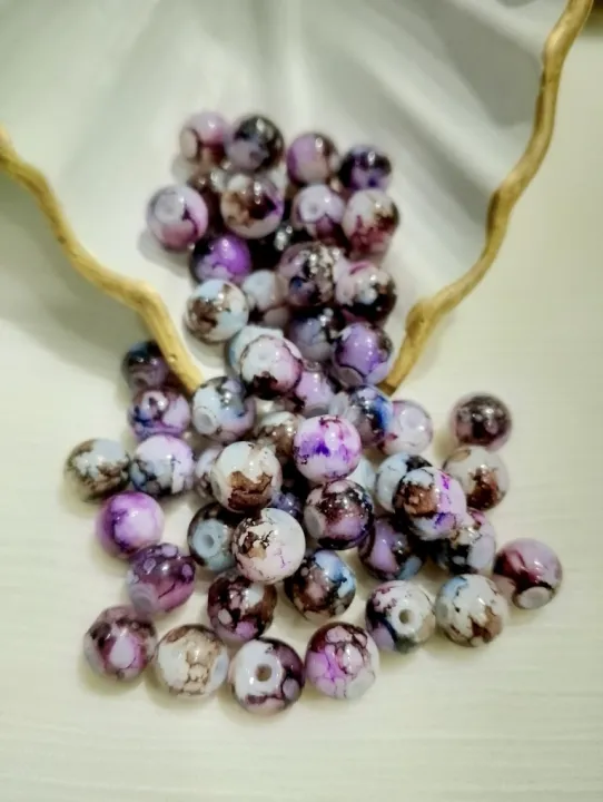 100pcs%20Multicolor%20Marbled%20Round%208mm%20Craft%20Beads%20%E2%80%93%20Round%20Stones%20for%20Jewelry,%20Sewing%20&%20DIY%20Decoration%20-%20Image%203